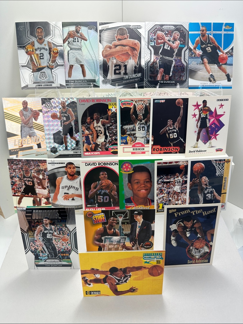 Tim Duncan/David Robinson/Tony Parker/Elliott/Kawhi FMVP Spurs lot of 21